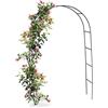 BAKAJI Arco Da Giardino Supporto Per Rose Piante Rampicanti In Metallo 140 x 35 x 240H Colore Verde Scuro