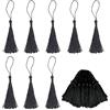 Fayemint 100 Pezzi Nappe Artigianale, Decorative Nappine, Mini Nappe Decorazioni, per Segnalibri, Strumenti Musicali, Biglietti D'invito, Disegni Artigianali Fai-da-Te (Nero)