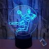 YTDZLTD Illusione Ottica 3D Pallamano Luce Notturna 16 Colori Mutevoli Telecomando USB Potere Toccare Cambiare Arredamento Lampada LED Lampada da Tavolo Bambini Compleanno Natale Regalo