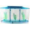 SOONHUA - Serbatoio per acquario, in acrilico trasparente, con pianta verde artificiale in plastica, per piccoli pesci tropicali, pesci rossi ornamentali, pesci betta