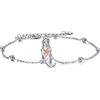 JERWLI Otter Bracciale Argento 925 Carino Otter Bracciali Bracciali Animali Selvatici Gioielli Regalo per Signore Ragazze Amici Animali Amanti, Argento sterling