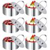 Lovesmile Coppapasta, Coppapasta Tondi, 6 Pezzi 8cm Acciaio Inossidabile Coppa Pasta Tondo, Anello per Torte Adatto per Pasticceria Glassa Biscotti Panini Torte Mousse