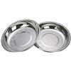 Zerdyne Set di 4 Piatti Rotondi in Acciaio Inossidabile, Piatti in Acciaio Inox