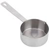 KUIKUI Cucchiaio dosatore in acciaio inox con bilancia per ingredienti liquidi e secchi, per cucinare, cuocere, argento (1/4 cup 60 ml)