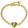 AB-GLOBAL Srl MYLOVLY GIOIELLI ABC BRACCIALE CATENA LETTERA F ORO
