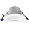 JANDEI - Faretti Led da Incasso 7W per l'illuminazione di Interni, 700 Lm, Luci a Soffitto per Cartongesso, Cornice Tonda Alluminio Bianco, Luce Calda 3000K. Misure 99mmx52mm - Foro incasso 75mm