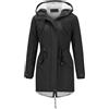 YYNUDA Cappotto invernale da donna con calda imbottitura, parka invernale di media lunghezza, parka invernale con cappuccio in pelliccia, spesso coat di grandi dimensioni, #337 Nero, S