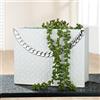 GILDE Vaso decorativo bianco - Vaso decorativo in ceramica HX bianco - decorazione regalo di compleanno - altezza 20 cm