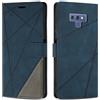 SONWO Cover per Samsung Galaxy Note 9, Flip Caso in PU Pelle Case Cover Custodia con Slot per Schede e Supporto Stand per Samsung Note 9, Blu