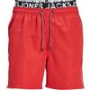 JACK & JONES Jpstfiji Jjswim Db Wb Ly Sn, Pantaloncini da bain Uomo, Rosso, S