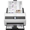 Epson WorkForce DS-870 Scanner a foglio 600 x DPI A4 Nero, Bianco (Fast and efficient scanning: 100-page ADF 65ppm scanning speedLow intervention: Active Separation Roller system to prevent double feedingOptional flatbed scanner: Choose from the c [B11B25
