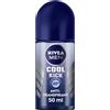 NIVEA Men Cool Kick Roll-on Deodorante antitraspirante in confezione da 6 x 150ml, Deodorante uomo con formula Cool-Care, Deo roll per 48 h di intensa freschezza