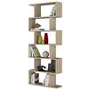 Salone Negozio Online KIT LIBRERIA ATHENA CM.80X25X192H ROVERE PARETE ATTREZZATA SCAFFALE