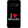 Bahaa's Tee Custodia per Galaxy S10 i love Milan, Amo Milano Cool Illustration Graphic Designs