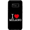 Bahaa's Tee Custodia per Galaxy S8 i love Milan, Amo Milano Cool Illustration Graphic Designs