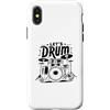 Drumming Gift For A Drummer Drum Custodia per iPhone X/XS Let's Drum Drumming Batteria Batterista