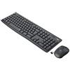 Logitech MK295 Kit Mouse e Tastiera Wireless, Layout Scandinavo QWERTY, Grigio