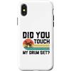 Drumming Gift For A Drummer Drum Custodia per iPhone X/XS Did You Touch My Drum Set Batteria Batteria Batterista
