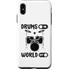Drumming Gift For A Drummer Drum Custodia per iPhone XS Max Drums On World Off Batteria Batteria Batterista