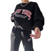 SHEKINI Tuta Donna Due Pezzi Manica Lunga Girocollo Sportive Completa Set Outfit Felpa Jogger Tuta Set Pantaloni Casual Pigiama Casa Tempo Libero Yoga Sportswear