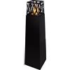 Divina Fire Camino a bioetanolo da giardino per esterno Vulcano Nero 40x40x145