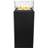 Divina Fire Camino a bioetanolo da terra per interno esterno Ischia Nero 40x40x115