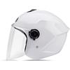 LIONCIANO Metà Aperto Faccia Casco Del Motociclo Con Visiera Riflettente，Casco Modulare Scooter，l'Anti-Collisione Protegge La Sicurezza Stradale Degli Utenti(Bianca)
