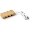 Hub USB 3 porte in bamboo personalizzato Roly Neptune personalizzate o neutre