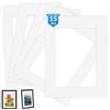 BOSCOW 15 Pezzi Passepartout Bianchi per Cornici Frame, Bianco Passepartout Cartoncino Passe Partout Bianca per Cornici Poster Bianco Passepartout per Foto Dipinti Stampe Artistiche (30x40 cm)