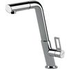 Foster Miscelatore monocomando con canna girevole ed estraibile 8492 000 finitura ottone cromato