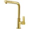 Foster Miscelatore monocomando con canna girevole ed estraibile 8498 859 finitura ottone PVD gold