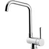 Foster Miscelatore monocomando con canna girevole e abbattibile 8523 000 finitura ottone cromato