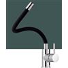 Foster Miscelatore monocomando con canna girevole e snodabile 8525 000 finitura ottone cromato