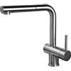 Foster PRONTA CONSEGNA - Foster Miscelatore monocomando con canna girevole e bocca estraibile 8551 000 finitura inox satinato