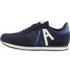 Armani Exchange Rio, Essential, Side Logo, Scarpe da Ginnastica Uomo, Night Sky off White, 42.5 EU