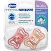 CHICCO SUCCHIETTO LIGHT ROSA SILICONE 16-36M 2 PEZZI