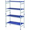 ARAVEN Scaffale 4 piani cm 97,5x47,5x170h