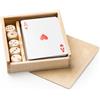 Set carte da gioco francesi con dadi personalizzato Roly Brisca personalizzate o neutre