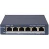 HIKVISION SWITCH L2, SMART MANAGED, 4 GIGABIT RJ45 POE PORTS, 2 GIGABIT RJ45 PORT, 802.3AF/AT, POE P