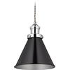 Relaxdays Lampadario a Sospensione Industrial, 130x18,5 cm, Lampada per Salotto e Camera, Lampadina E27, Nero Argento