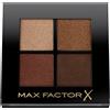 Max Factor Colour X-Pert Soft Touch Palette, 4 Ombretti dal Colore Intenso, Altamente Sfumabili, 004 Veiled Bronze
