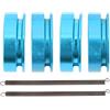 Drfeify 2 Set di Pattini Frizione rc in Lega di Alluminio con Regolazione della Molla per Auto HSP 1/10 telecomandata(Blu)