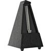 Wittner Metronomo Taktell forma piramidale Sistema Maelzel Serie 800 - Custodia in legno massello - Senza campana - Rovere nero opaco - Non richiede batterie - Made in Germany