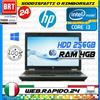 HP PC NOTEBOOK PORTATILE HP PROBOOK 6460B 14" CPU I3-2310M RAM 4GB HDD 256GB_24H!