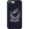 Simple And Chic Designs Custodia per iPhone 7 Plus/8 Plus Apple Fruit Minimalist Line Art Phone Cover Blue