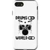 Drumming Gift For A Drummer Drum Custodia per iPhone SE (2020) / 7 / 8 Drums On World Off Batteria Batteria Batterista