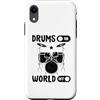 Drumming Gift For A Drummer Drum Custodia per iPhone XR Drums On World Off Batteria Batteria Batterista