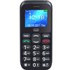 Trevi SICURO 10 Telefono per Anziani Tasti Grandi, Display LCD 1.77", Cellulare con Funzione SOS, Ripetizione Vocale dei Numeri, Base di Ricarica, 8 Numeri Memorizzabili, Sveglia, Nero