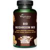 Vegavero Funghi Medicinali BIO | 1.300 mg di 7 Funghi: Reishi, Cordyceps, Hericium, Agaricus, Maitake, Shiitake e Chaga | Estratti altamente dosati | Analizzato in laboratorio | Vegan | Vegavero®