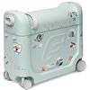 Stokke JetKids BedBox, Green Aurora - Valigia cavalcabile utilizzabile come lettino - Aiuta il bambino a rilassarsi e a dormire in viaggio - Approvata da molte linee aeree - Ideale dai 3 ai 7 anni